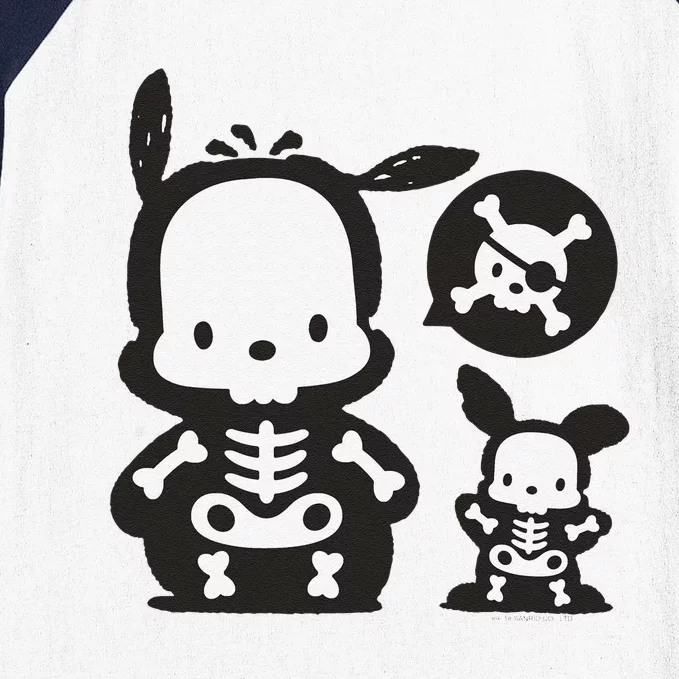 Pochacco Skeleton Halloween Sweat Baseball Sleeve Shirt