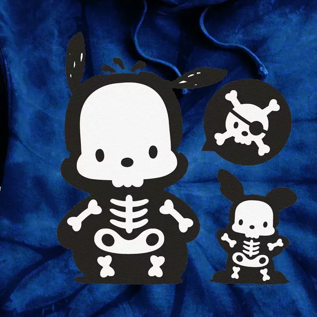 Pochacco Skeleton Halloween Sweat Tie Dye Hoodie