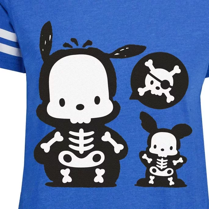 Pochacco Skeleton Halloween Sweat Enza Ladies Jersey Football T-Shirt