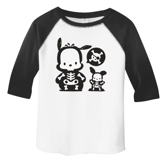 Pochacco Skeleton Halloween Sweat Toddler Fine Jersey T-Shirt