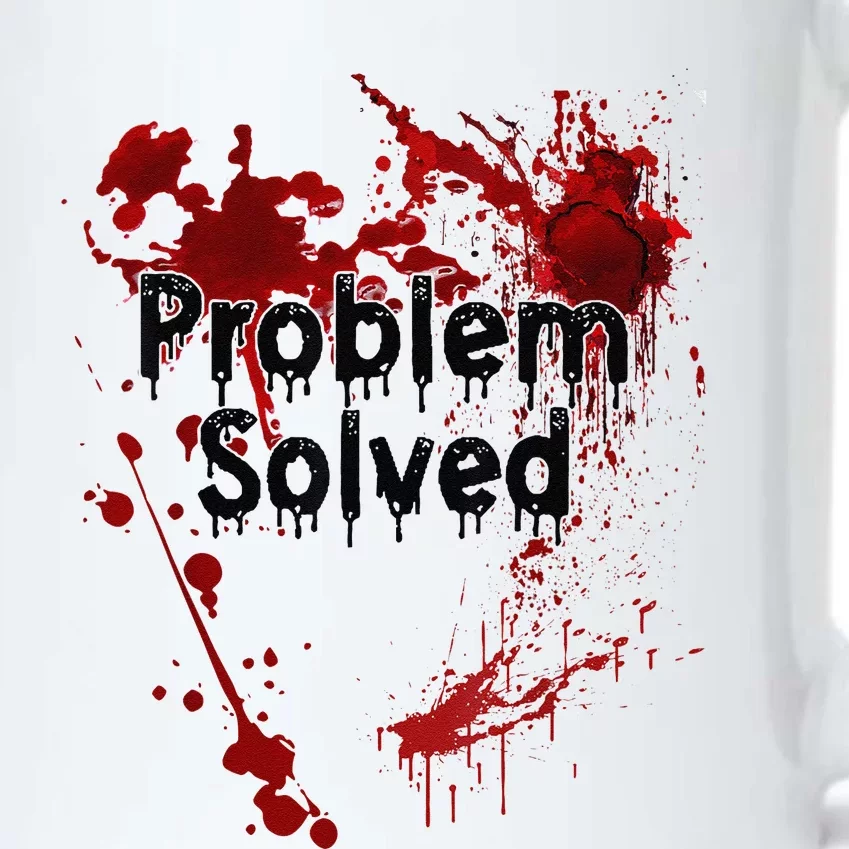 Problem Solved Halloween Print Black Color Changing Mug