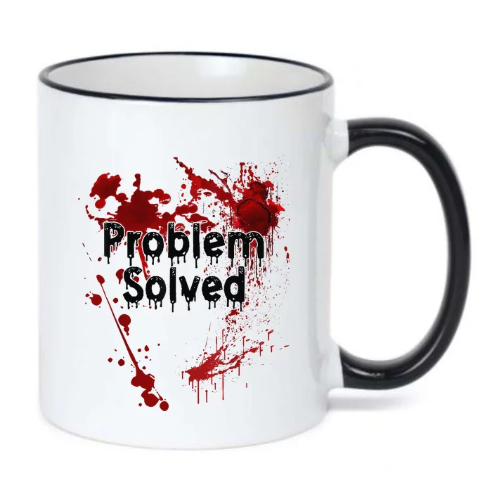 Problem Solved Halloween Print Black Color Changing Mug