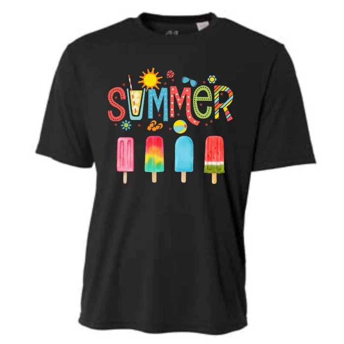 Popsicle Summer Hello Summer Cooling Performance Crew T-Shirt