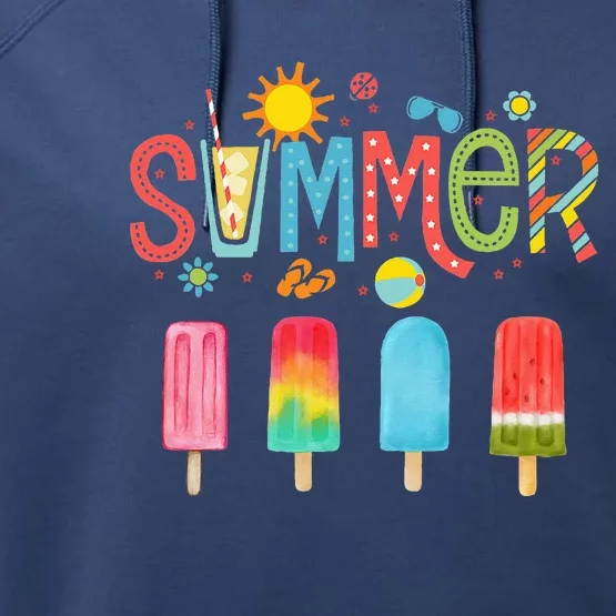 Popsicle Summer Hello Summer Performance Fleece Hoodie