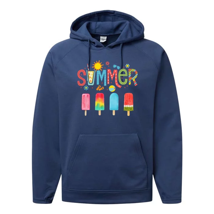 Popsicle Summer Hello Summer Performance Fleece Hoodie