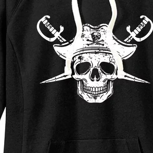 Pirate Skull Hat Swords Women's Fleece Hoodie