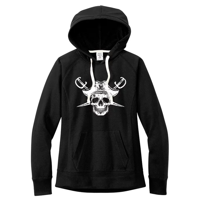 Pirate Skull Hat Swords Women's Fleece Hoodie