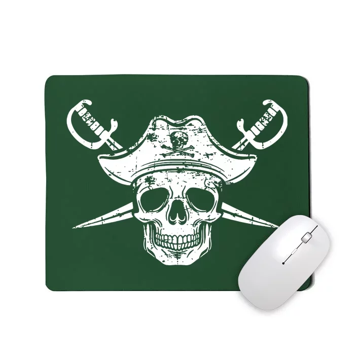 Pirate Skull Hat Swords Mousepad