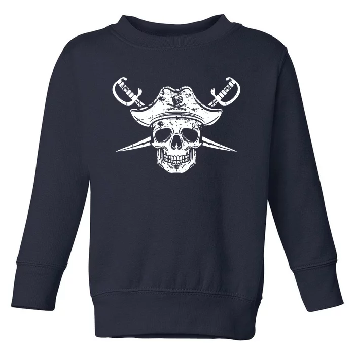 Pirate Skull Hat Swords Toddler Sweatshirt