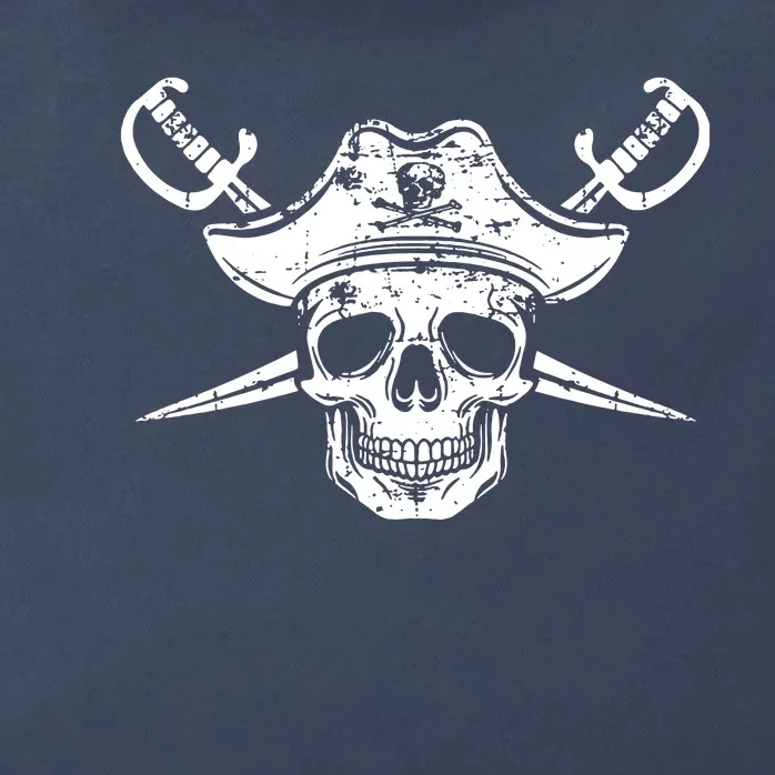 Pirate Skull Hat Swords Zip Tote Bag