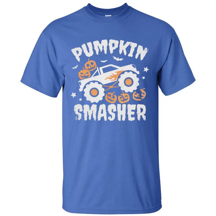 Pumpkin Smasher Halloween For Monster Truck Lover Tall T-Shirt