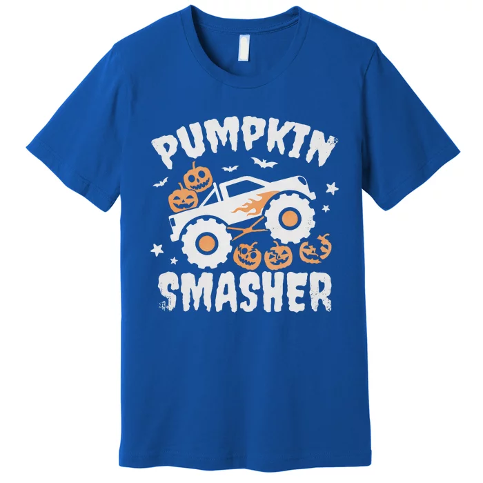 Pumpkin Smasher Halloween For Monster Truck Lover Premium T-Shirt