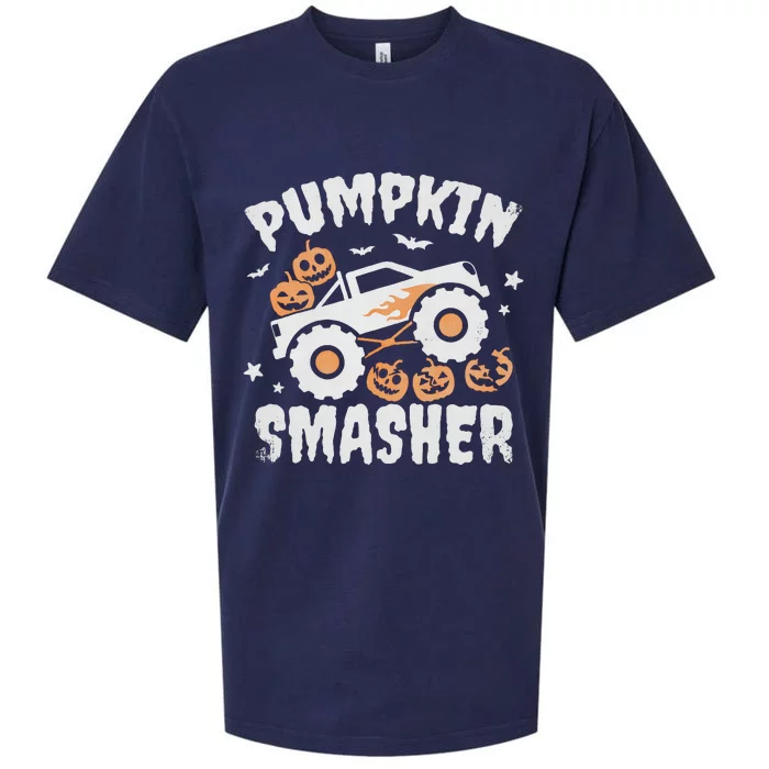 Pumpkin Smasher Halloween For Monster Truck Lover Sueded Cloud Jersey T-Shirt