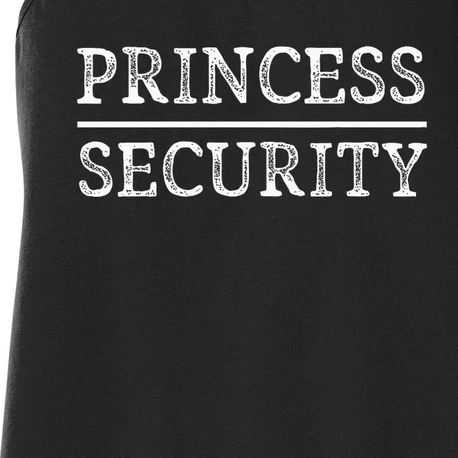 Princess Security Halloween Costume Dad Men Matching Easy Women's Racerback Tank