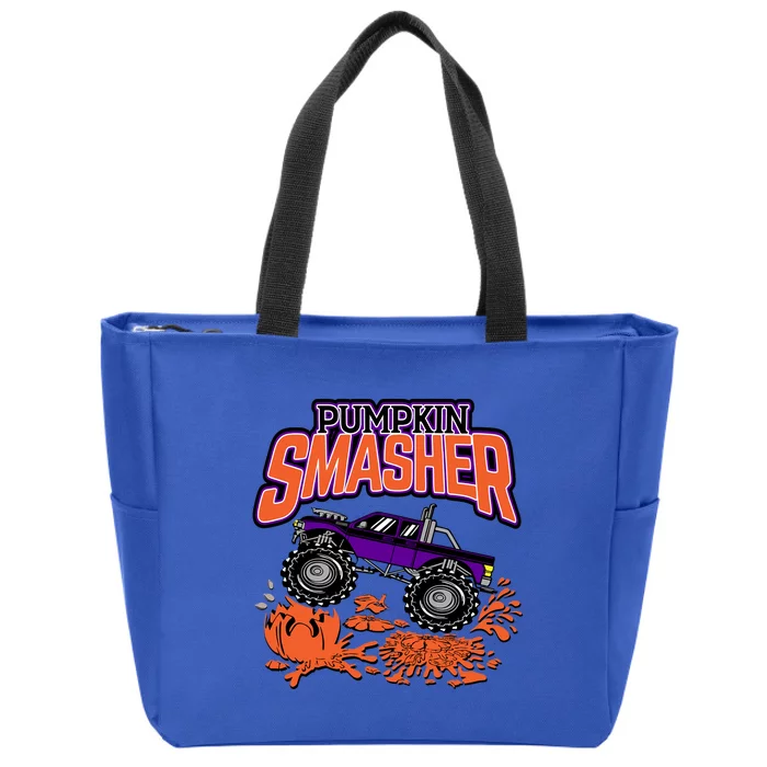 Pumpkin Smasher Halloween Monster Truck Lover Cute Gift Zip Tote Bag