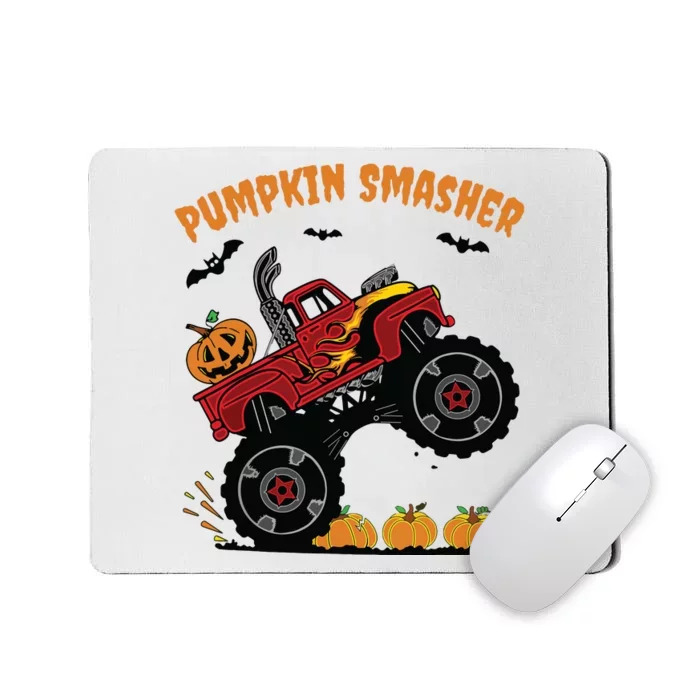 Pumpkin Smasher Halloween Monster Truck Lover Mousepad