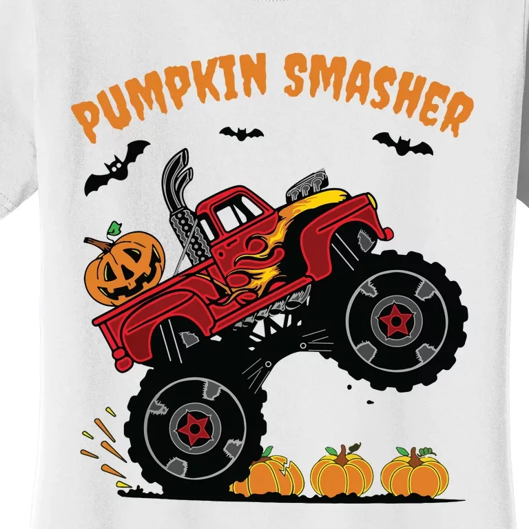 Pumpkin Smasher Halloween Monster Truck Lover Women's T-Shirt