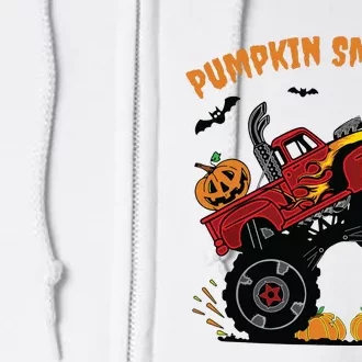 Pumpkin Smasher Halloween Monster Truck Lover Full Zip Hoodie