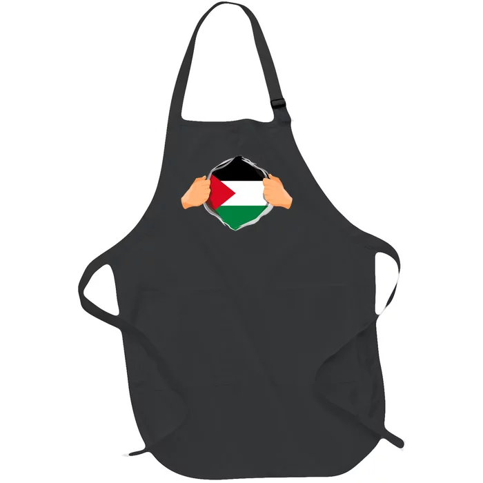 Palestine Super Hero Palestinian Heritage Full-Length Apron With Pocket