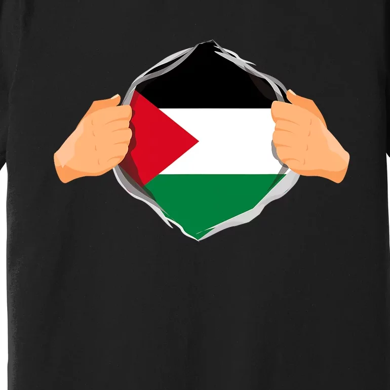 Palestine Super Hero Palestinian Heritage Premium T-Shirt