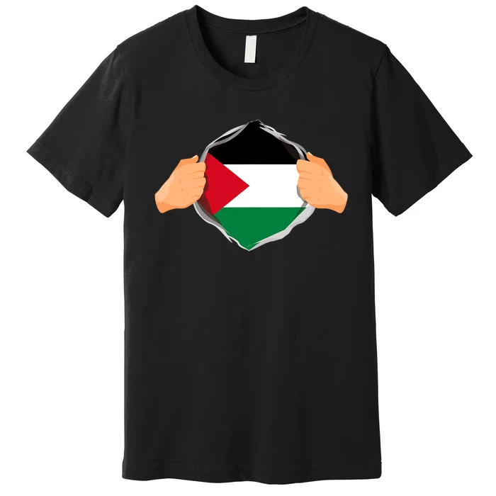 Palestine Super Hero Palestinian Heritage Premium T-Shirt