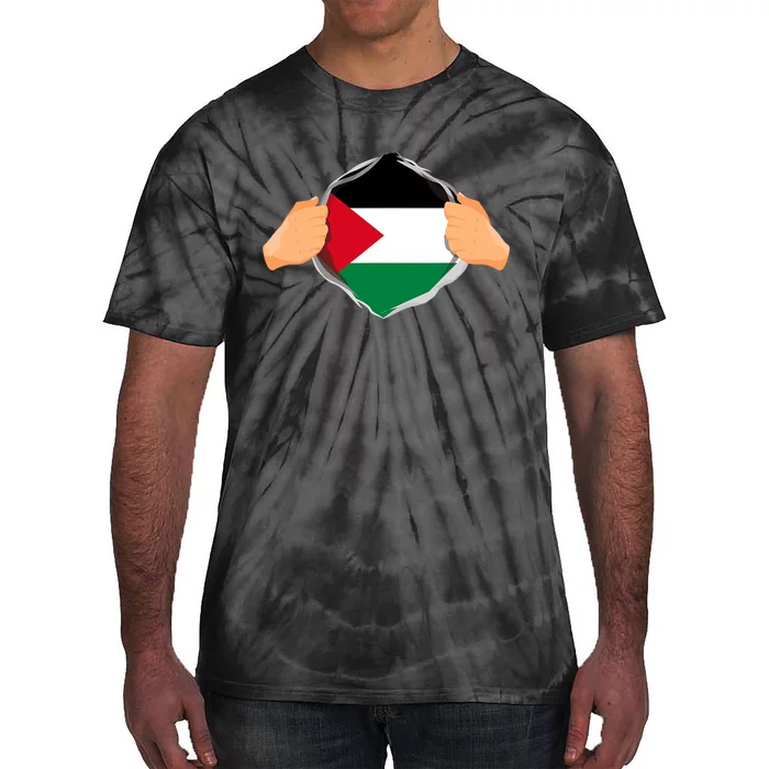 Palestine Super Hero Palestinian Heritage Tie-Dye T-Shirt