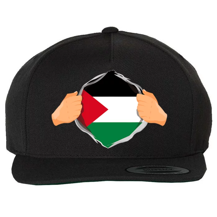 Palestine Super Hero Palestinian Heritage Wool Snapback Cap