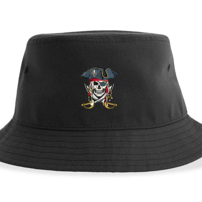 Pirate Skull Halloween Little Sustainable Bucket Hat