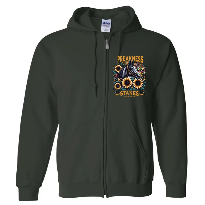 Preakness Stakes Horse Racing Full Zip Hoodie