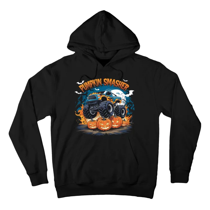 Pumpkin Smasher Halloween Monster Truck Lovers Monster Truck Fan Hoodie