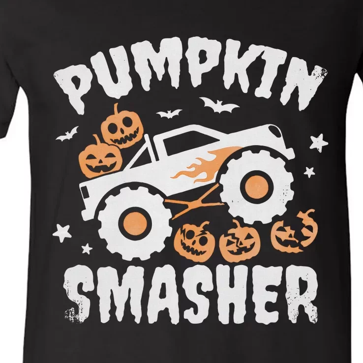 Pumpkin Smasher Halloween V-Neck T-Shirt