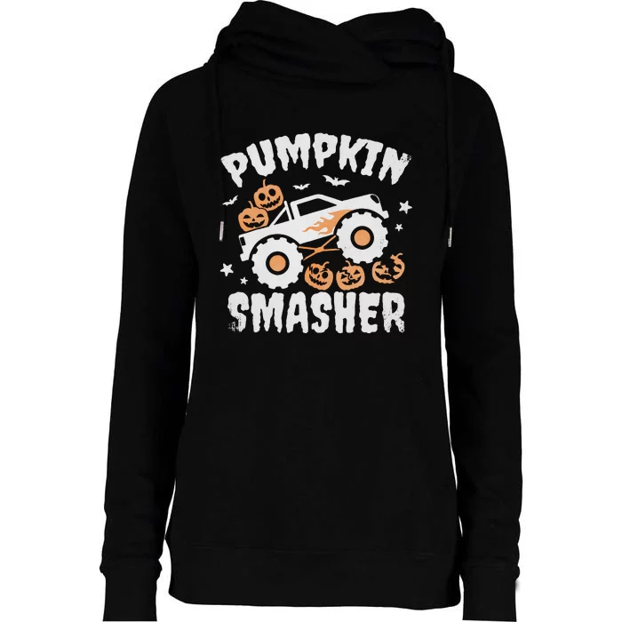 Pumpkin Smasher Halloween Womens Funnel Neck Pullover Hood