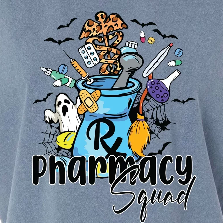 Pharmacy Squad Halloween Pills Of Spooky Pharmacist Witch Garment-Dyed Women's Muscle Tee