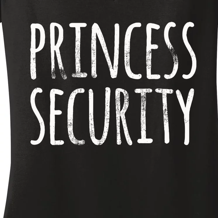 Princess Security Halloween Costume Dad Matching Easy Women's V-Neck T-Shirt