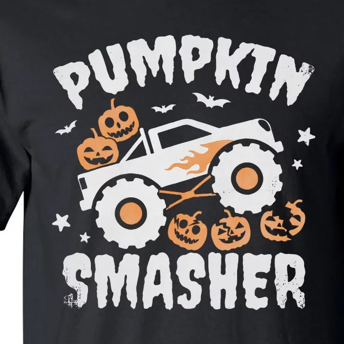 Pumpkin Smasher Halloween For Monster Truck Lover Tall T-Shirt