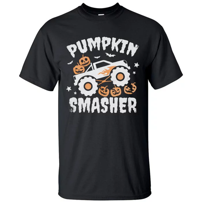 Pumpkin Smasher Halloween For Monster Truck Lover Tall T-Shirt