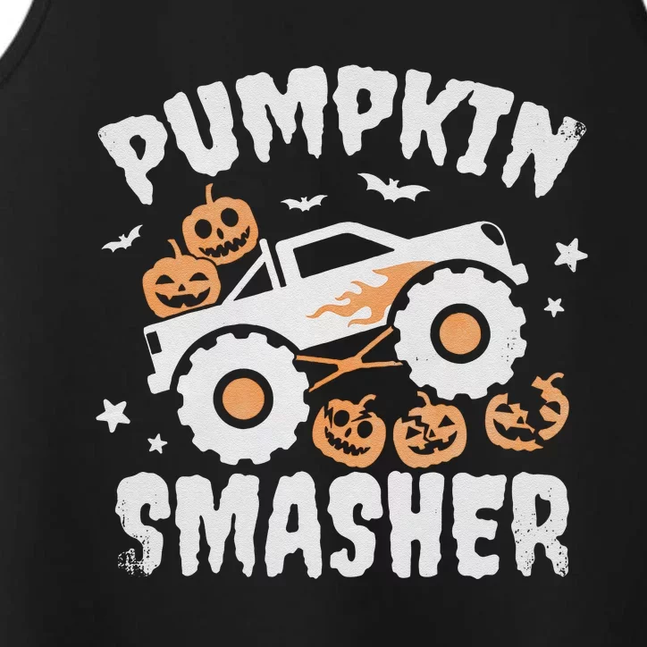 Pumpkin Smasher Halloween For Monster Truck Lover Performance Tank