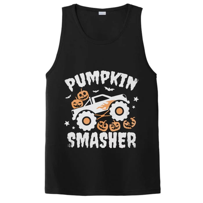 Pumpkin Smasher Halloween For Monster Truck Lover Performance Tank