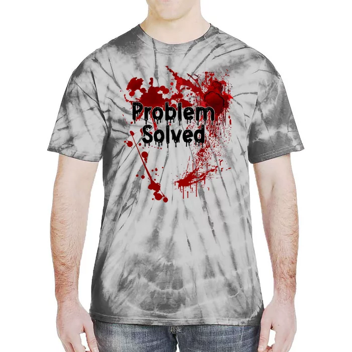 Problem Solved Halloween Print Tie-Dye T-Shirt