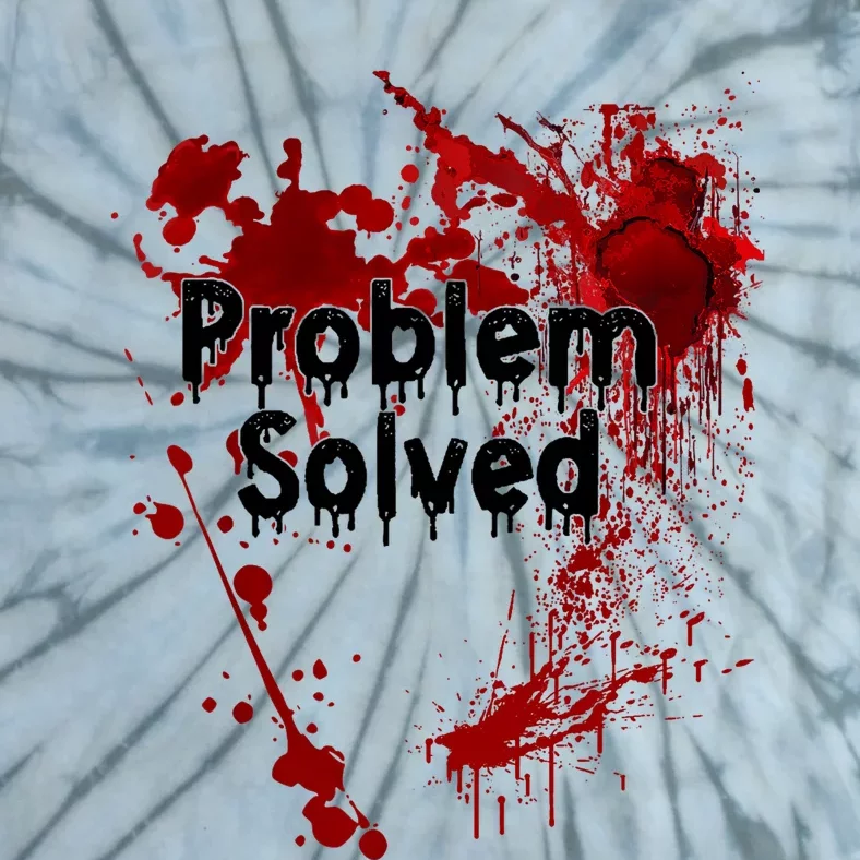 Problem Solved Halloween Print Tie-Dye T-Shirt