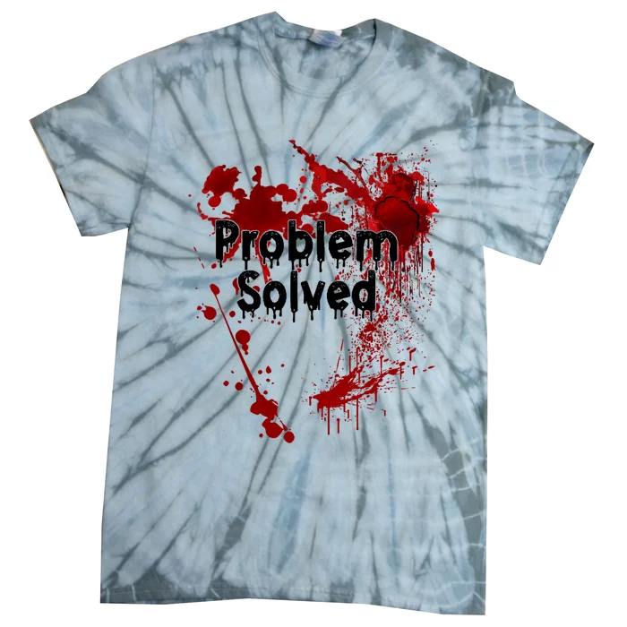 Problem Solved Halloween Print Tie-Dye T-Shirt