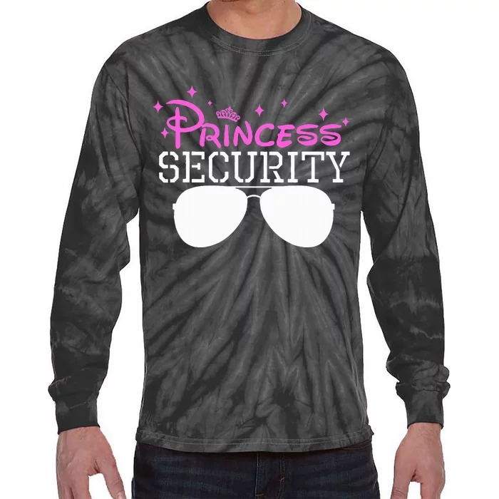 Princess Security Halloween Costume Dad Mom Boy Brother Tie-Dye Long Sleeve Shirt