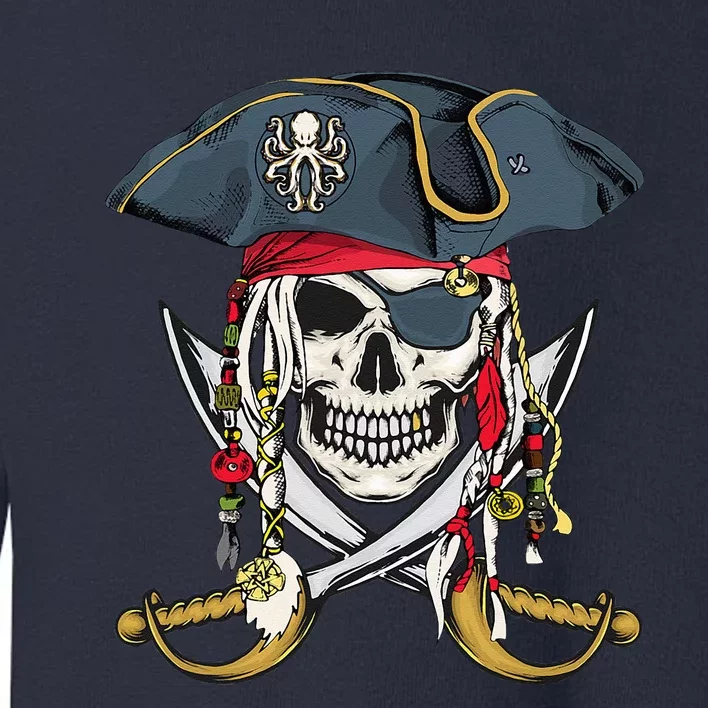 Pirate Skull Halloween Little Toddler Sweatshirt