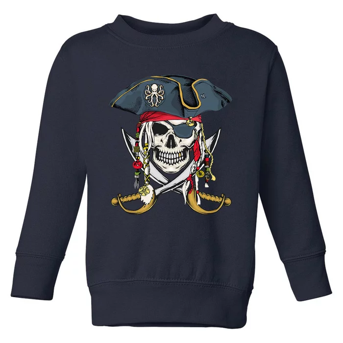 Pirate Skull Halloween Little Toddler Sweatshirt