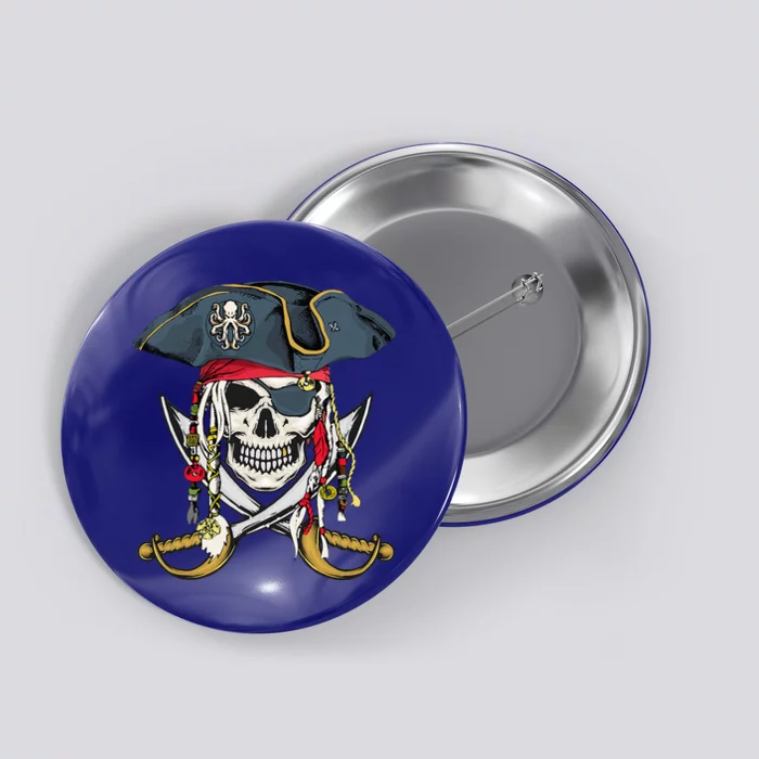 Pirate Skull Halloween Little Button