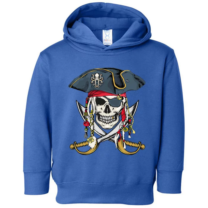 Pirate Skull Halloween Little Toddler Hoodie