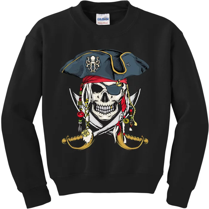 Pirate Skull Halloween Little Kids Ns Kids Sweatshirt