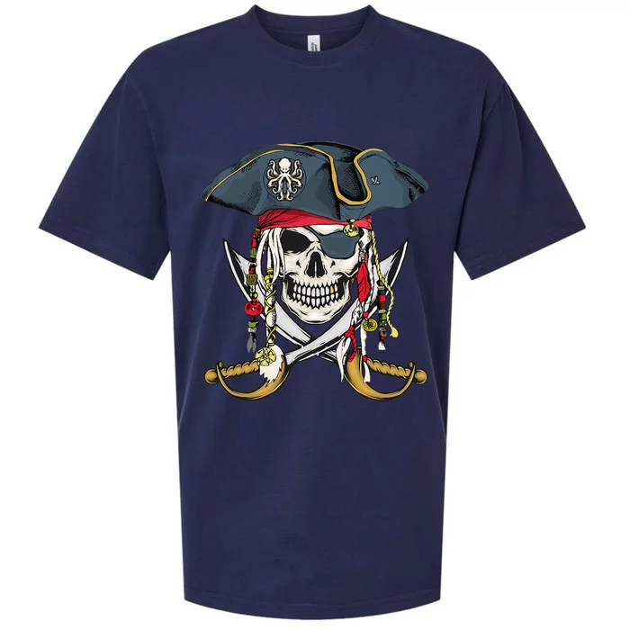 Pirate Skull Halloween Little Kids Ns Sueded Cloud Jersey T-Shirt