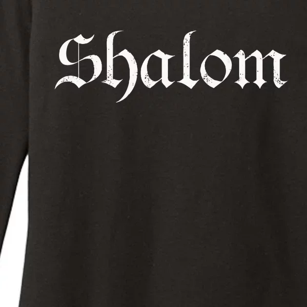 Peace Shalom Hebrew Shabbat Shalom Israel 75th Birthday Womens CVC Long Sleeve Shirt