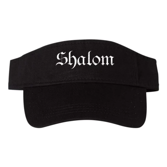 Peace Shalom Hebrew Shabbat Shalom Israel 75th Birthday Valucap Bio-Washed Visor